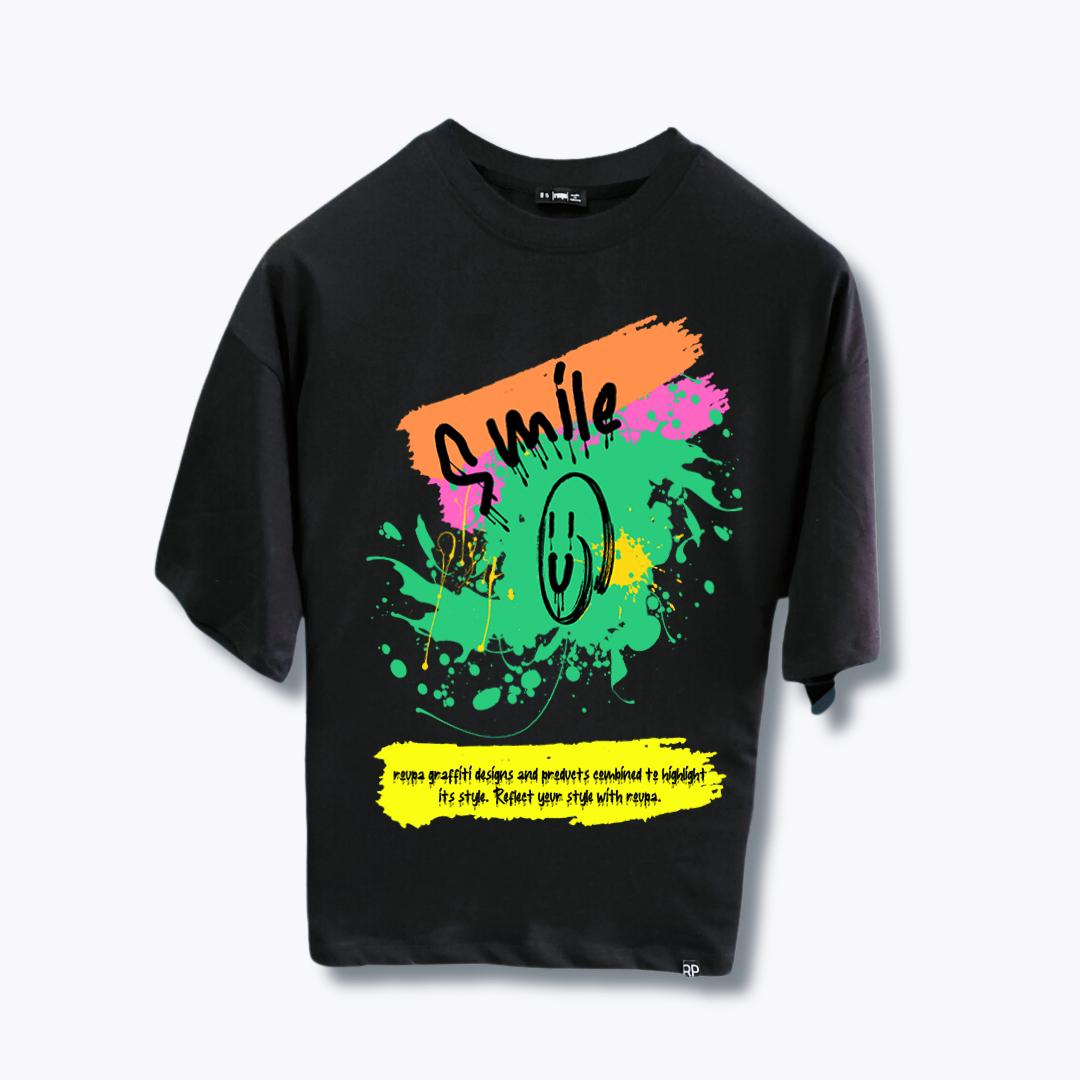 Roupa%20Oversize%20’’Smile’’%20Graffiti%20Tişört