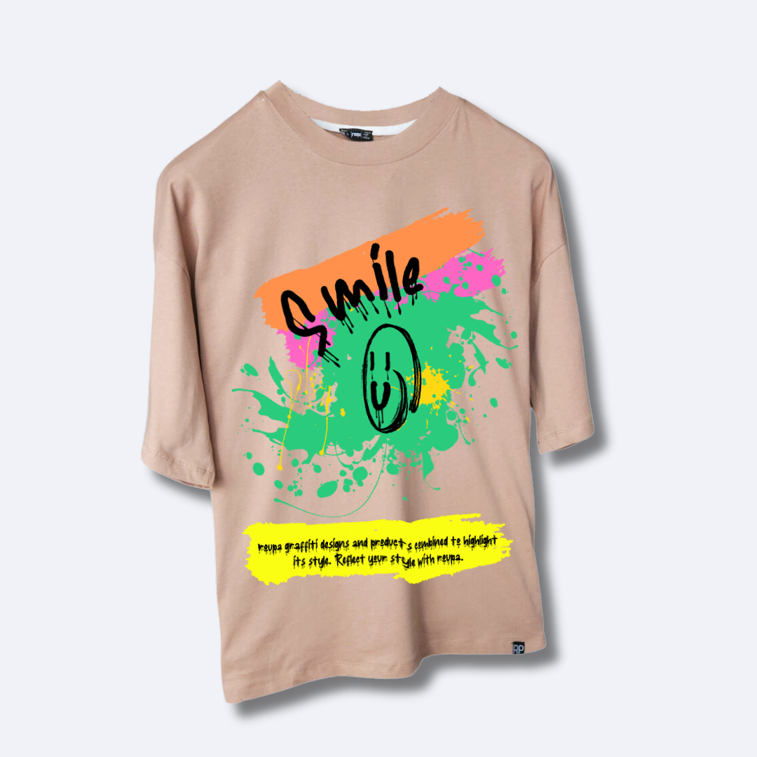 Roupa%20Oversize%20’’Smile’’%20Graffiti%20Tişört