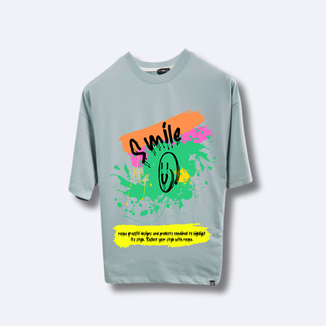 Roupa%20Oversize%20’’Smile’’%20Graffiti%20Tişört