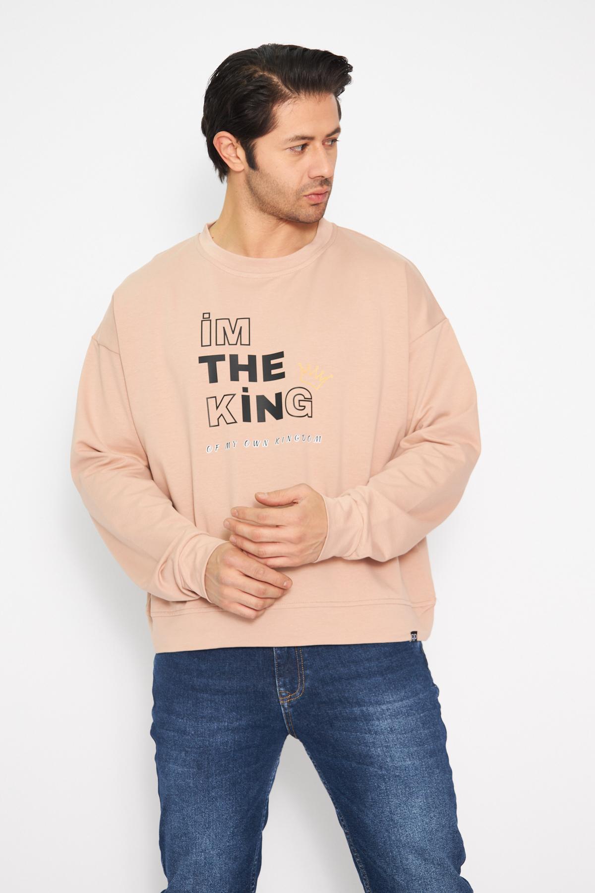 Im%20The%20King%20Baskılı%20Erkek%20Sweatshirt