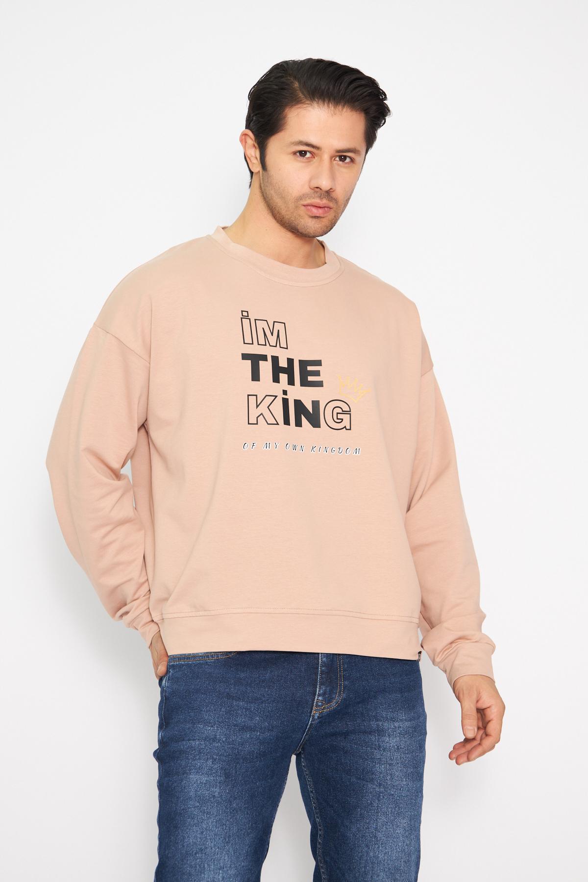 Im%20The%20King%20Baskılı%20Erkek%20Sweatshirt