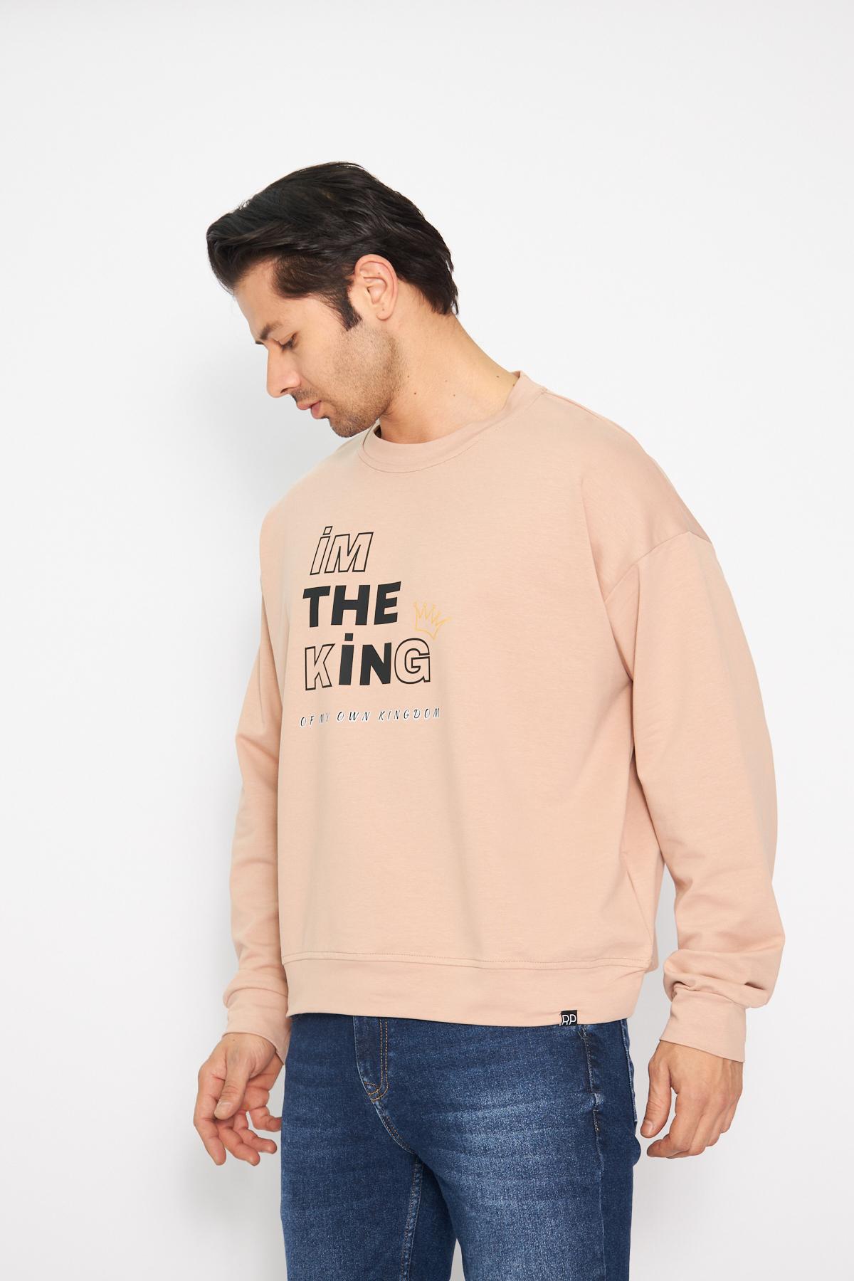 Im%20The%20King%20Baskılı%20Erkek%20Sweatshirt