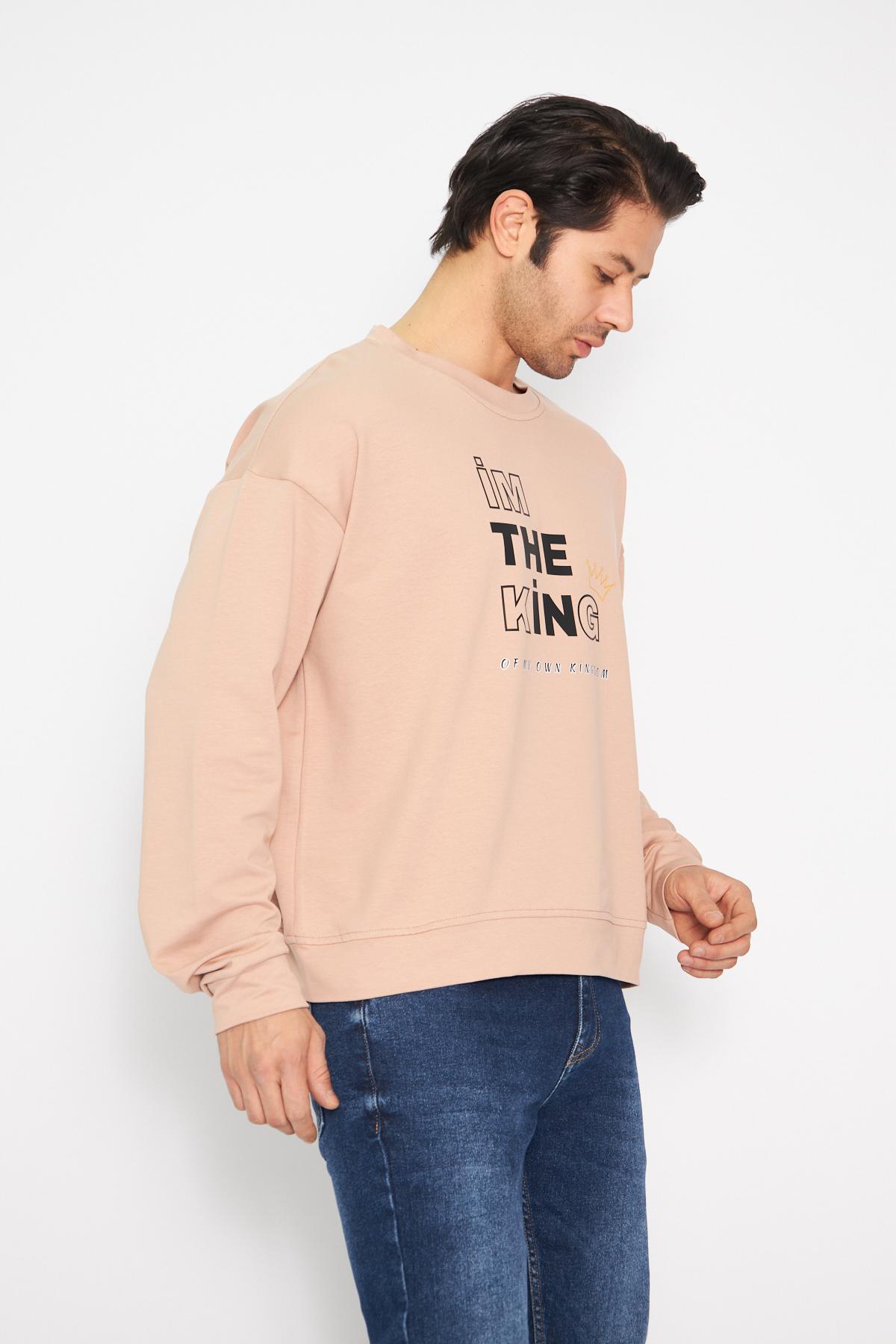 Im%20The%20King%20Baskılı%20Erkek%20Sweatshirt