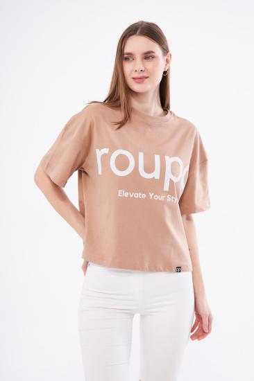 brand roupa baskılı crop oversize tişört 