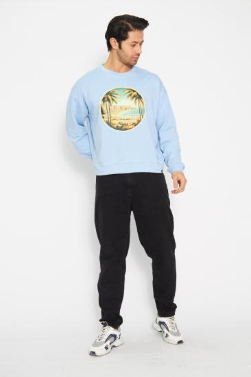 Roupa Summer Baskılı Erkek Sweatshirt