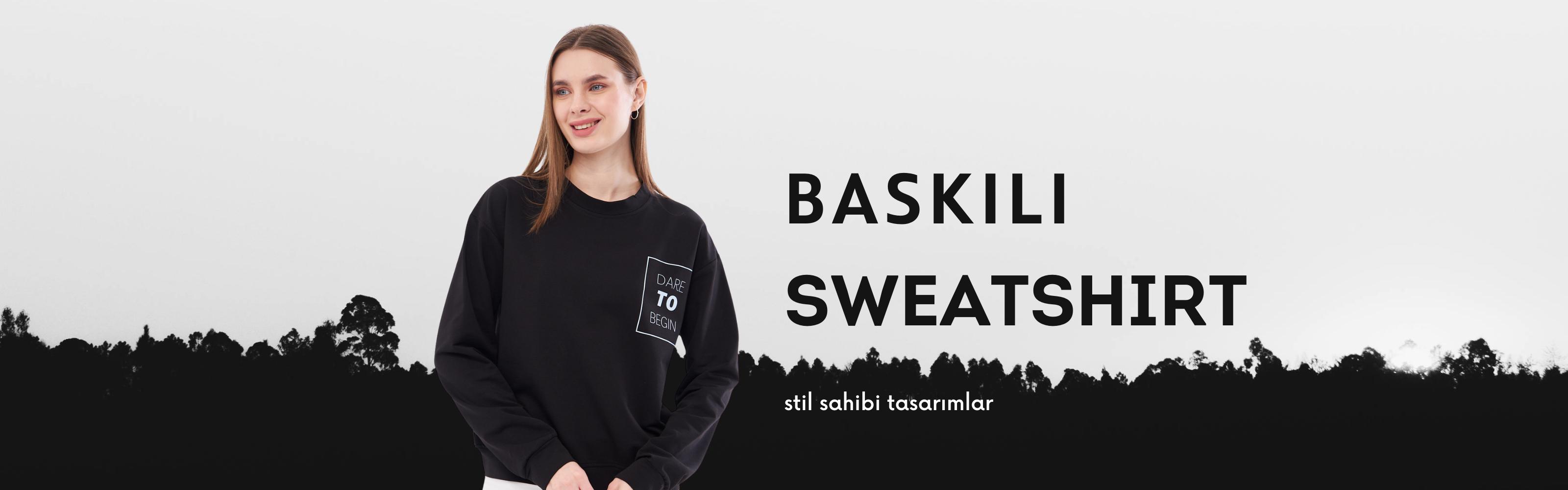 baskılı sweatshirt